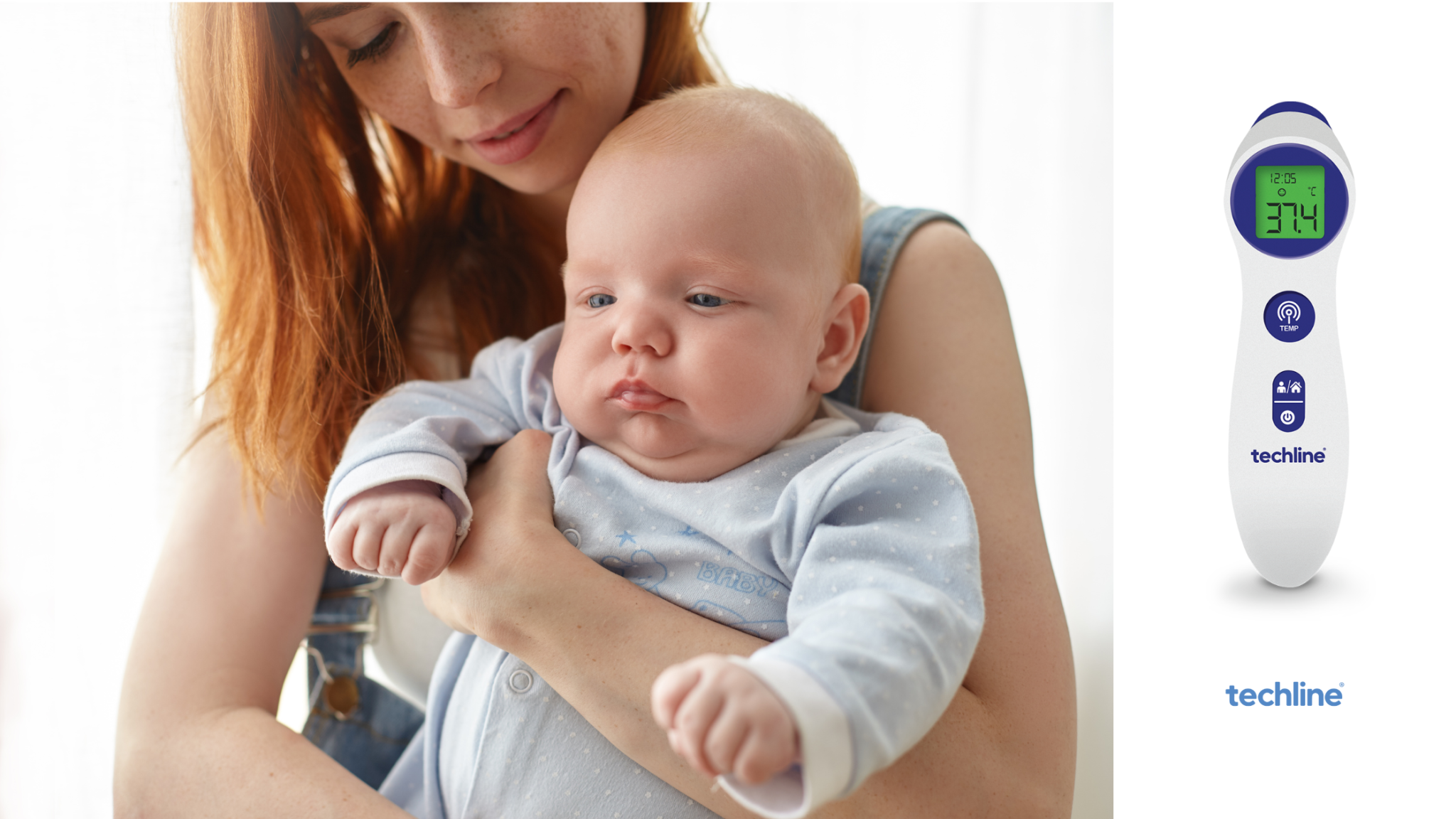 Como medir a temperatura da febre em bebês? - Techline